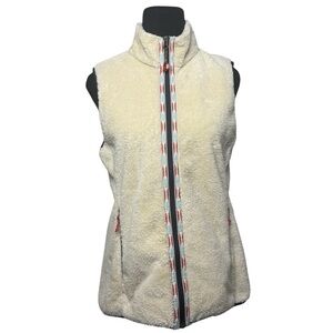 Orvis Vest Womens Small Beige Sherpa Aztec Outdoor Ski Fishing Hiking Layer Camp